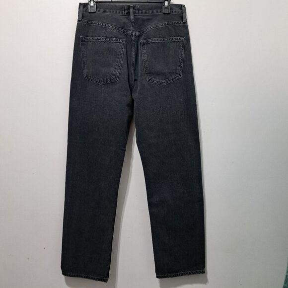 Agolde Button Fly Photogram 90's Straight Jeans Size 27 Washed Black - Picture 12 of 14